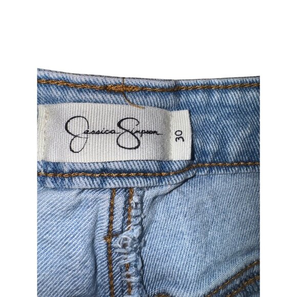 Jessica Simpson Tease High Rise Wide Leg Jeans 30 Light Wash Denim Sexy Boho Y2K - Picture 7 of 11
